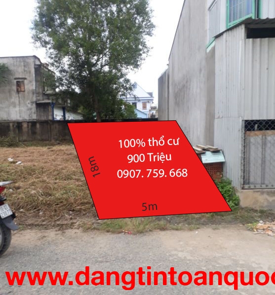 SỐC ! GẦN QUẬN 2, QUẬN 9 !100% thổ cư 900 triệu, 90m2