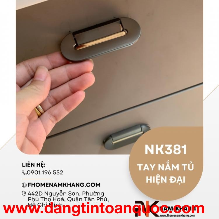 Tay nắm tủ cao cấp thiết kế hiện đại NK381 | Zalo 0901 196 552