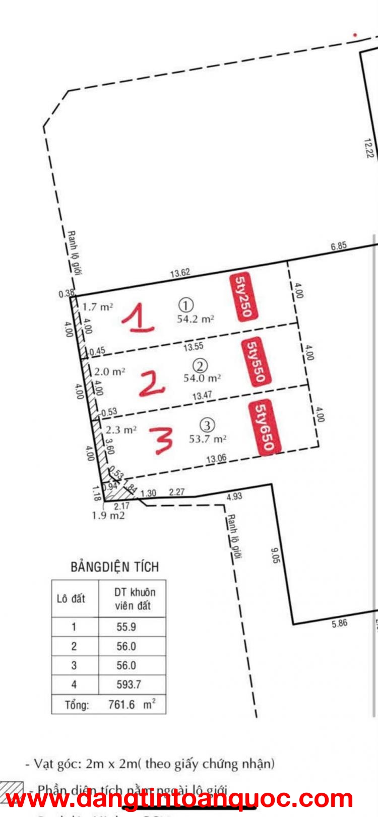 --Bán đất phân lô 958 Lạc Long Quân, phường 8 Tân Bình; 4*13 - 5,5 tỷ