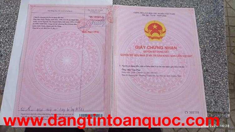 SIÊU PHẨM -  CHÍNH CHỦ CẦN BÁN GẤP LÔ ĐẤT NGAY TRONG TUẦN TẠI THÔN HẠ NÔNG ĐÔNG - XÃ ĐIỆN PHƯỚC - TH