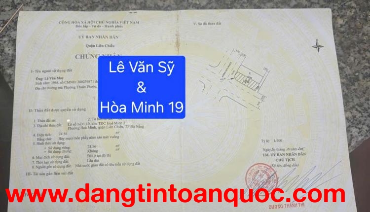 ????????Bán Lô góc hiếm có Lê Văn Sĩ và Hòa Minh 19 sát Hồ Tùng Mậu