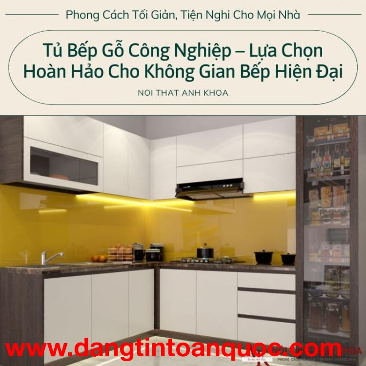 Tủ Bếp Gỗ Công Nghiệp