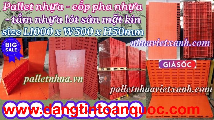 Pallet nhựa lót sàn sân khấu 500x1000x50m giá sốc