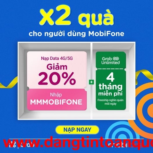 Nạp Data - Siêu giảm giá dành riêng cho khách hàng của MobiFone