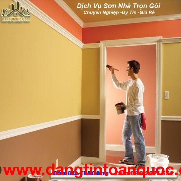 Đơn vị chuyên sơn nhà trọn gói cực uy tín tại Hoàng Quốc Việt, Cầu Giấy, Hà Nội với giá cạnh tranh n