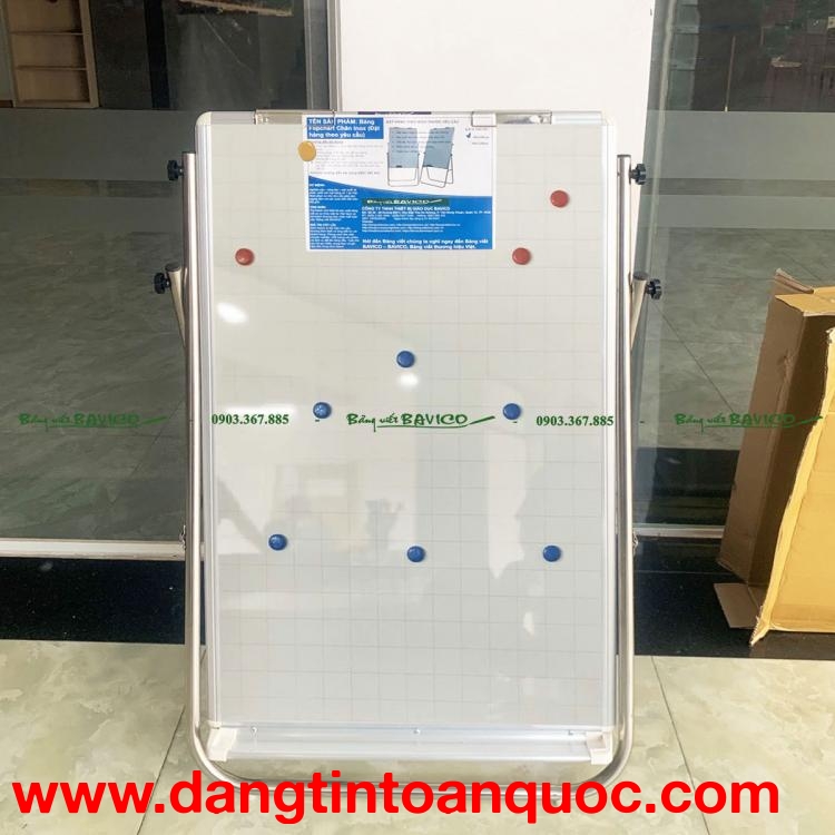 BẢNG FLIPCHART TỪ HÀN QUỐC VIẾT BÚT LÔNG CHÂN INOX 100X60 CM