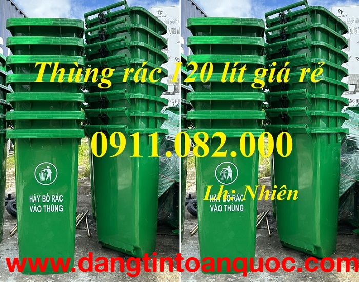  Giá rẻ thùng rác nhựa mẫu mới- thùng rác 120l 240 giá rẻ tại an giang - lh 0911082000