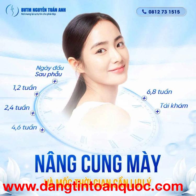 Những lưu ý sau khi PTTM nâng cung chân mày