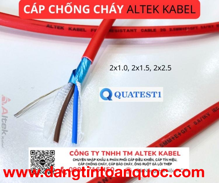 Cáp báo cháy PCCC, chống cháy Altek Kabel sẵn kho Đà Nẵng, Hà Nội, Sài Gòn