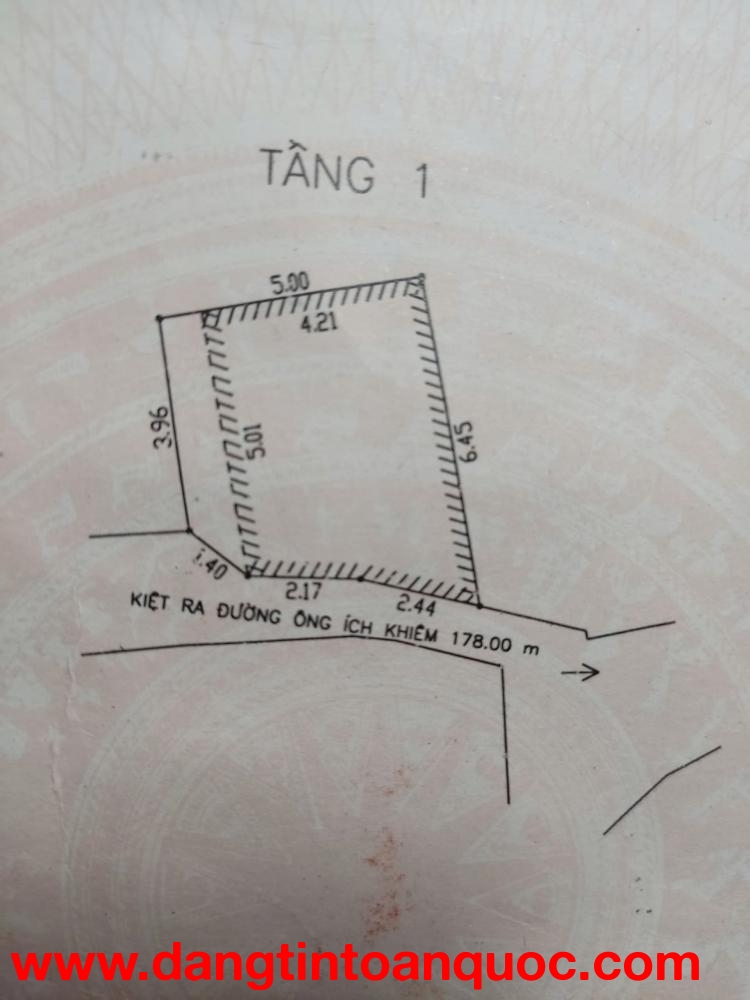 Bán nhà kiệt 572/129 Ông Ích Khiêm. Quận Hải Châu - Đà Nẵng .