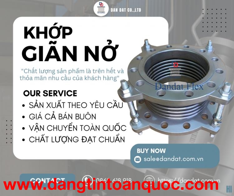 Khớp Co Giãn Cho Nồi Hơi Công Nghiệp| Khớp Nối Co Giãn Chịu Áp Cao - Giải Pháp Tối Ưu Từ Dan Dat Co.