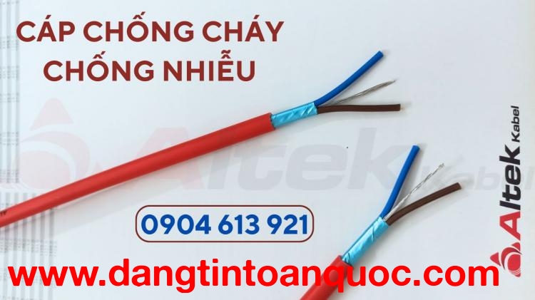 Cáp tín hiệu chống cháy 2x1.0mm chống nhiễu Altek Kabel 