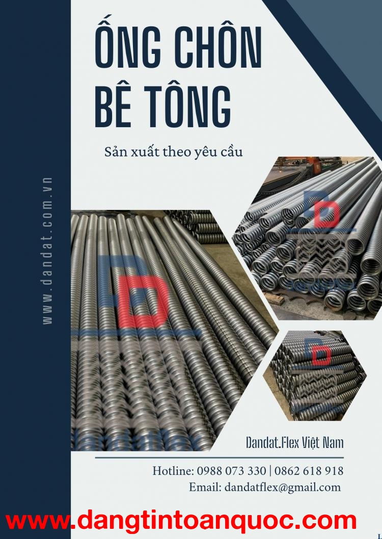 Ống bê tông, ống thép chôn bê tông, ống chịu nhiệt đàn hồi DN100