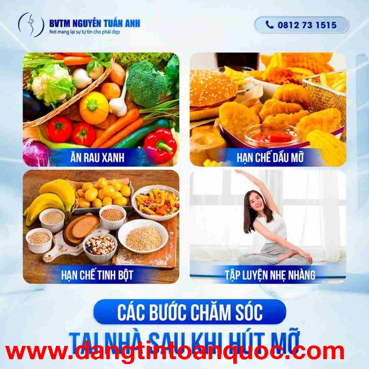 Những cách chăm sóc sau hút mỡ tại nhà