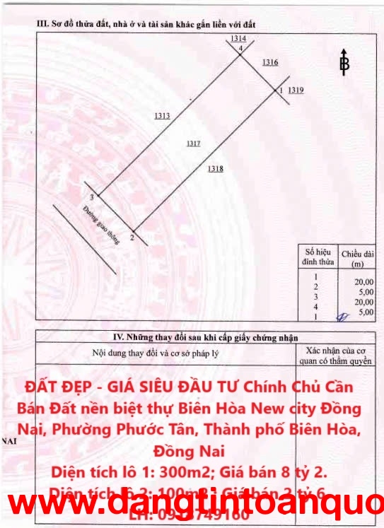 ĐẤT ĐẸP - GIÁ SIÊU ĐẦU TƯ Chính Chủ Cần Bán Đất nền biệt thự Biên Hòa New city Đồng Nai