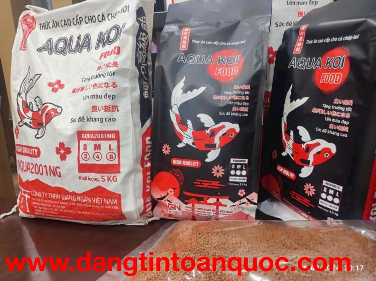 Thức ăn Aqua Koi Food cho cá Koi Nhật - Sản phẩm đột phá giúp tăng màu sắc rực rỡ và phát triển kích