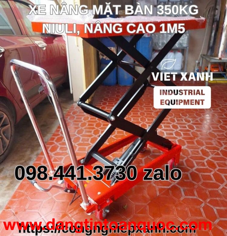 Xe nâng mặt bàn 350kg cao 1m5 Model: WP350-1m5