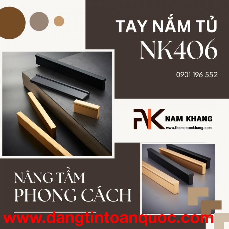 Tay nắm tủ dạng thanh nhiều kích thước NK406 | Zalo 0901 196 552