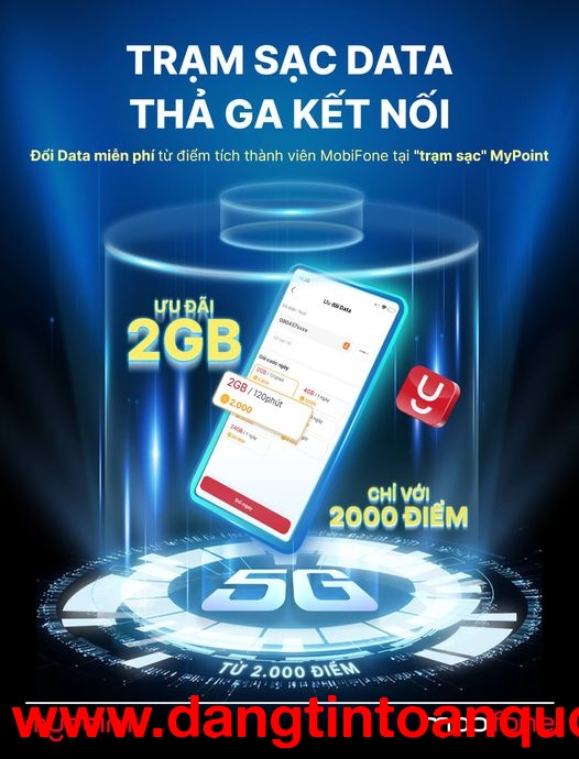 Đổi data miễn phí từ điểm tích lũy MobiFone trên app My Point