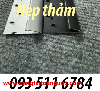 Nẹp nhôm chặn thảm nẹp cầu thang chống trượt nẹp T6mm màu đen