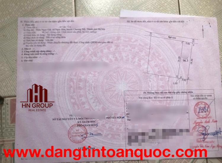 96,3m Trung tâm NGỌC GIẢ ngọc hoà, Chương Mỹ.
 Ngõ oto vào tận đất
 Trung tâm dân cư đông đúc sầm uấ