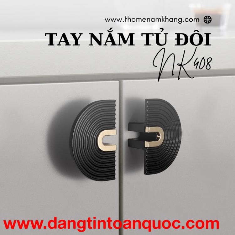 Tay nắm tủ đôi chất liệu hợp kim cao cấp NK408 | Zalo 0901 196 552