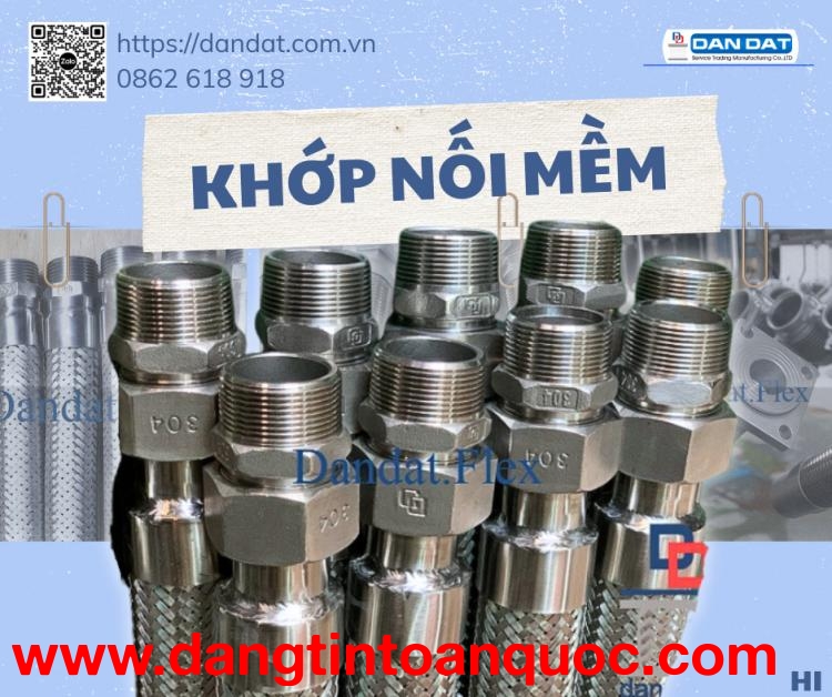 Khớp Nối Mềm Inox 2 Đầu Rắc Co, Khớp nối mềm inox 304 kết nối rắc co, Ống mềm inox rắc co ren – Giải