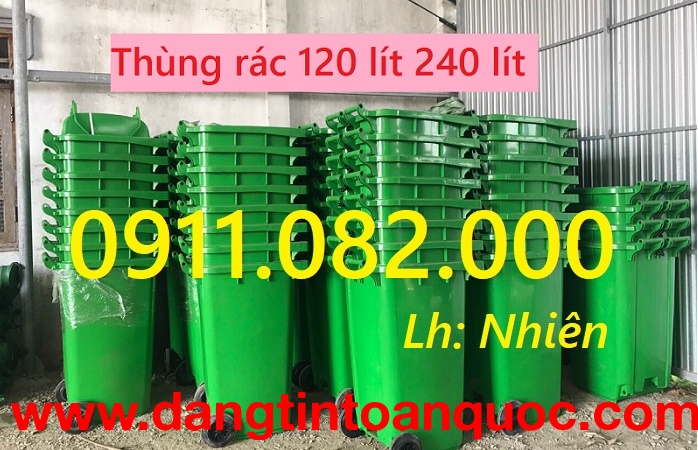  Cung cấp Thùng ủ rác, thùng đựng rác giá rẻ, thùng rác 120l 240l dầy chất lượng- lh 0911082000