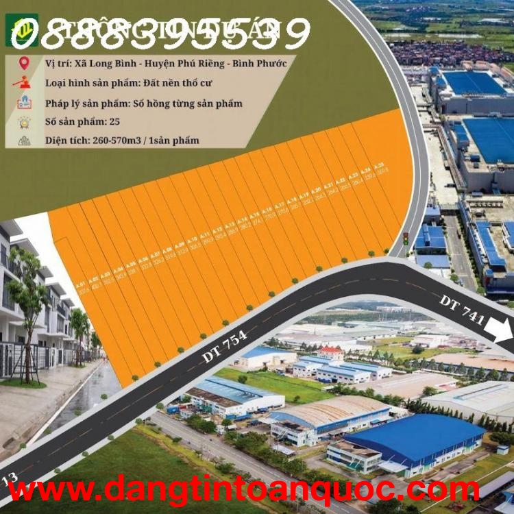 Bán Lô Đất 300m² Mặt Tiền Đường Nhựa 19m – Chỉ 300 Triệu – Cơ Hội Đầu Tư Tốt Nhất Tại Long Bình, Bìn