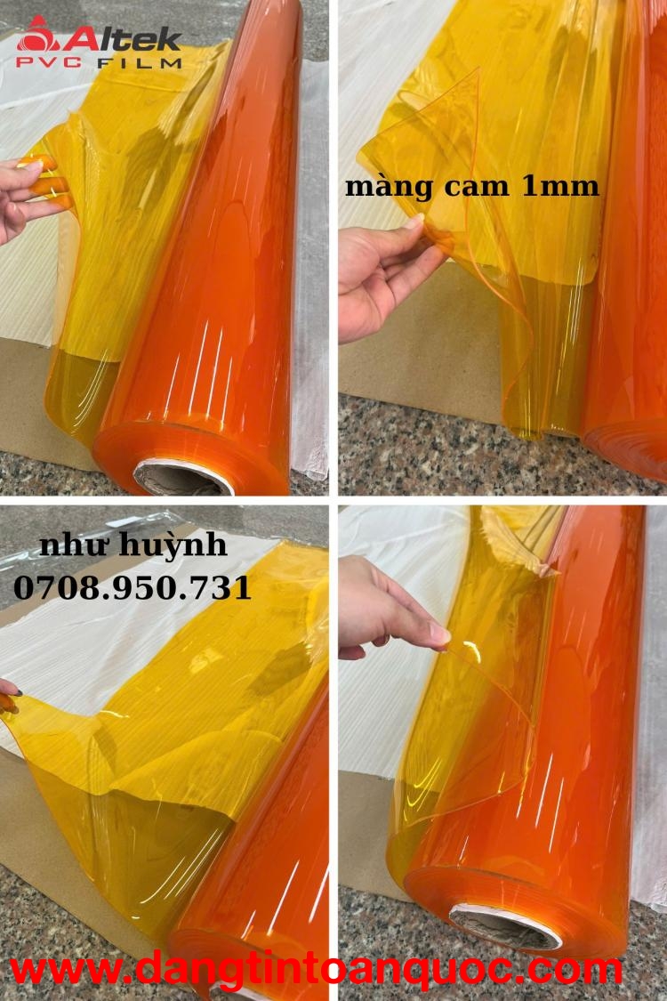 Màng nhựa pvc ngăn lạnh màu cam tại hà nội