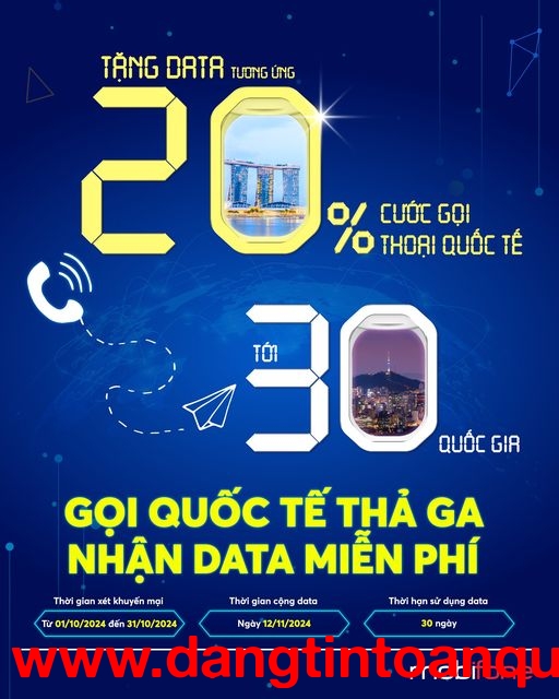 Gọi quốc tế thả ga, nhận data miễn phí từ MobiFone