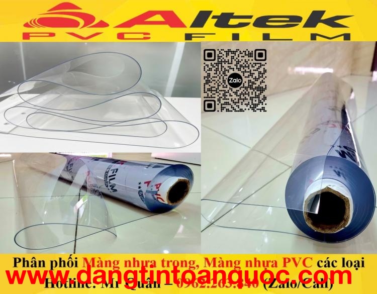 Màng nhựa dẻo trong suốt dày 0.2mm