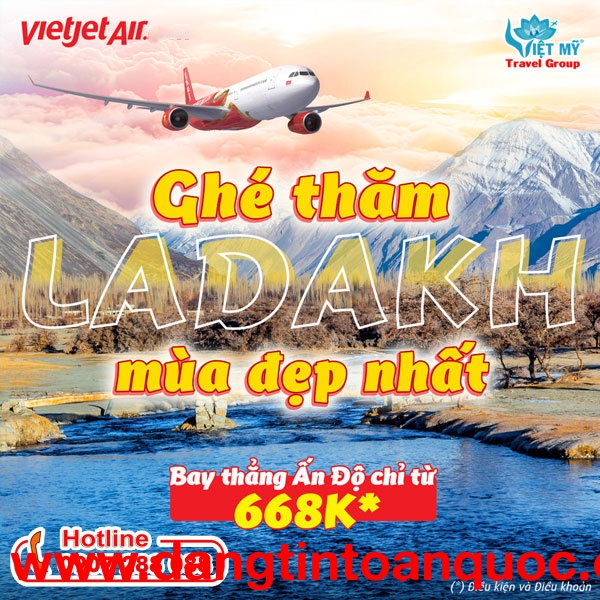 Vietjet Air ưu đãi vé máy bay thẳng đi Ấn Độ