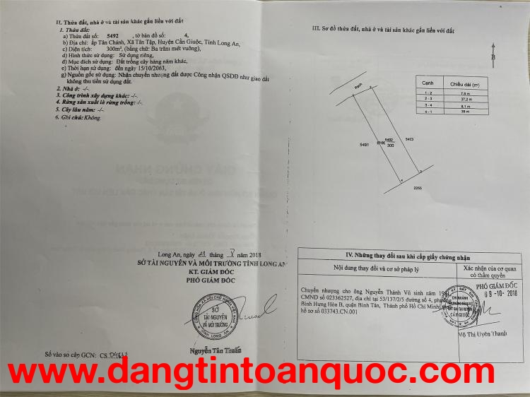 Nhà cấp 4 ngay chợ Tân Tập,Long An, cách Q8, Q7 chỉ 26km.Sổ riêng cn 300m2, Giá 1ty150