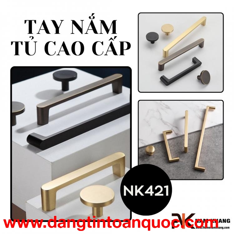 Tay nắm tủ dạng thanh chân đế tròn NK421 | Zalo 0901 196 552