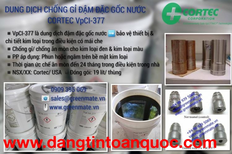 Dung dịch chống gỉ đâm đặc gốc nước Cortec VpCI-377