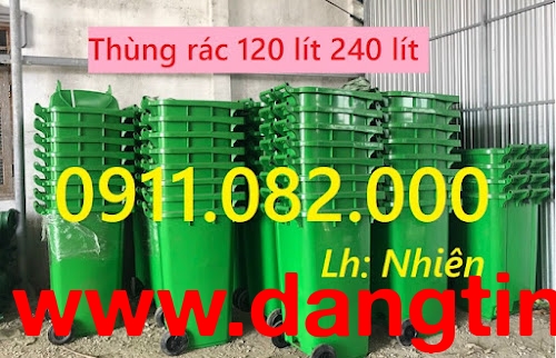  Cung cấp Thùng ủ rác giá rẻ tại tiền giang, thùng rác 120l 240l dầy chất lượng- lh 0911082000