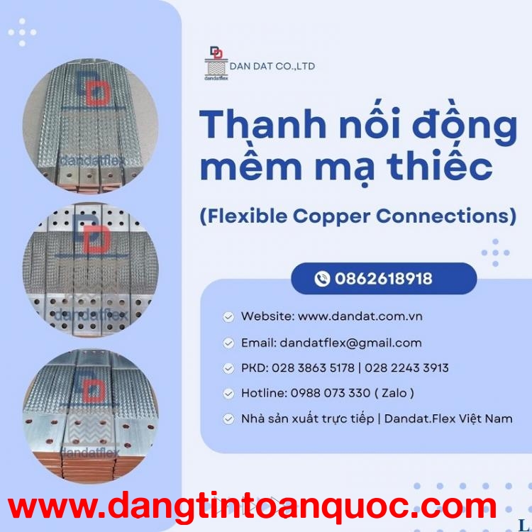 Thanh cái đồng mềm mạ thiếc, Khớp nối mềm trạm biến áp, Dây đồng mềm