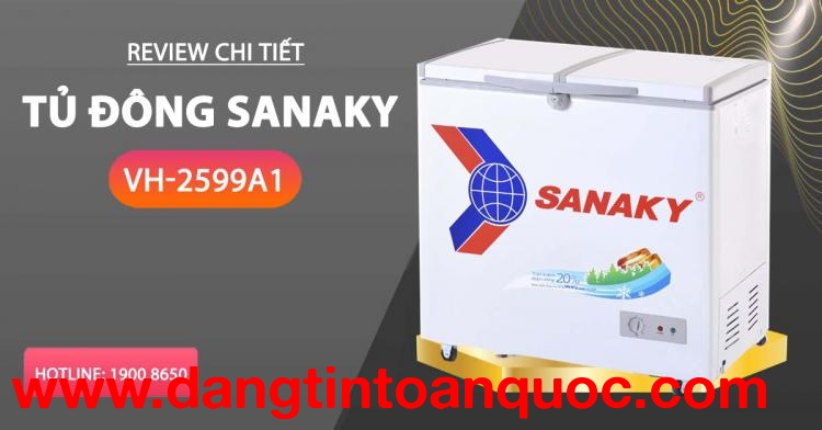 Review chi tiết tủ đông Sanaky VH-2599A1