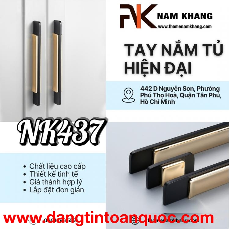 Tay nắm tủ cao cấp phối màu hiện đại NK437 | Zalo 0901 196 552