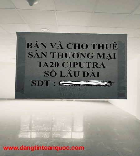 Cho thuê sàn thương mại 80m2 tầng 3 toà A1 IA20 Ciputra