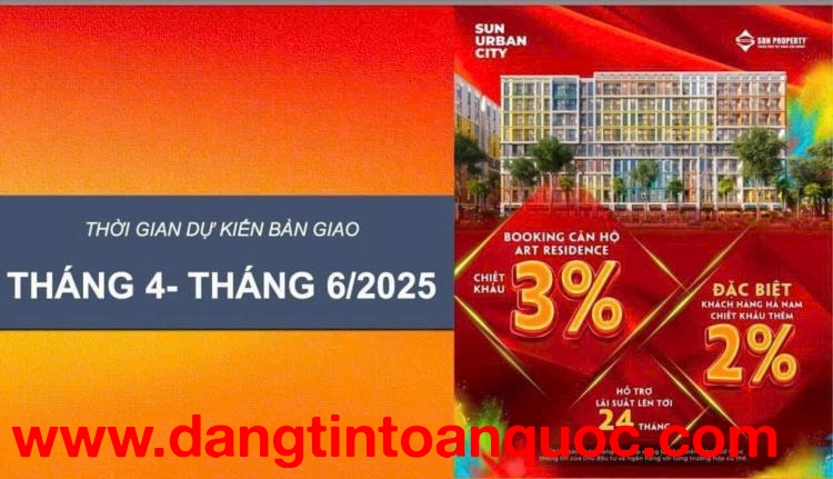 Bùng Nổ, Sôi Động Cùng Dự Án Sun Urban City Hà Nam - Sản Phẩm Gồm Biệt Thự, Nhà Phố, Liền Kề Và Căn 