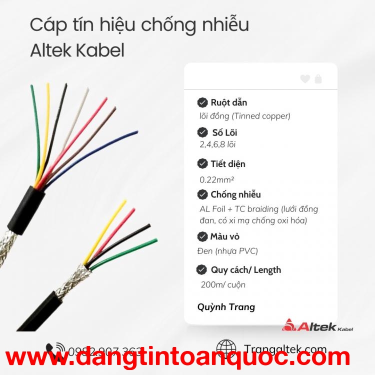 Cáp tín hiệu chống nhiễu HF