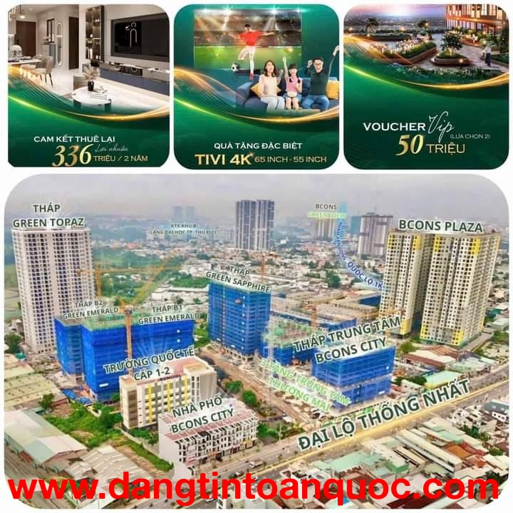 Mở bán căn hộ Bcons City tại Dĩ An chỉ 590 triệu sỡ hữu ngay.