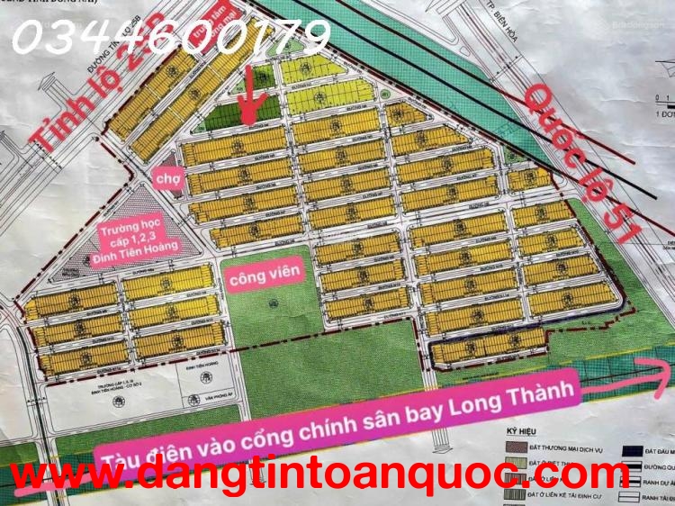 Chỉ hơn 1,85 tỷ sở hữu ngay lô cực đẹp N4 N5 N6 N7 N8 N9 KDC An Thuận cổng chính sân bay Long Thành 