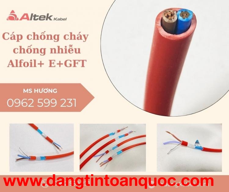 Tổng kho phân phối Cáp Chống Cháy chống nhiễu +E+AL+GFT