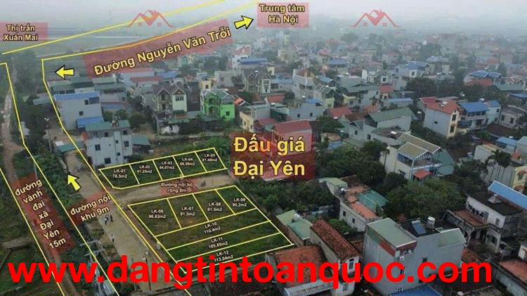 GIÁ ĐẦU TƯ 3TY ĐẤT TÁI ĐỊNH CƯ ĐẠI YÊN-CHƯƠNG MỸ D/T:84.07M