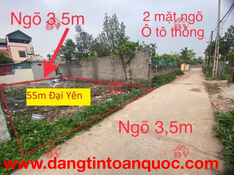 SIÊU PHẨM GIÁ ĐẦU TƯ 1TY950 ĐẤT TẠI ĐẠI YÊN-CHƯƠNG MỸ D/T:55M