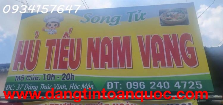 Chính chủ cần sang quán hủ tiếu Nam Vang giá 75 triệu – 37 Đặng Thúc Vịnh, Hóc Môn, HCM