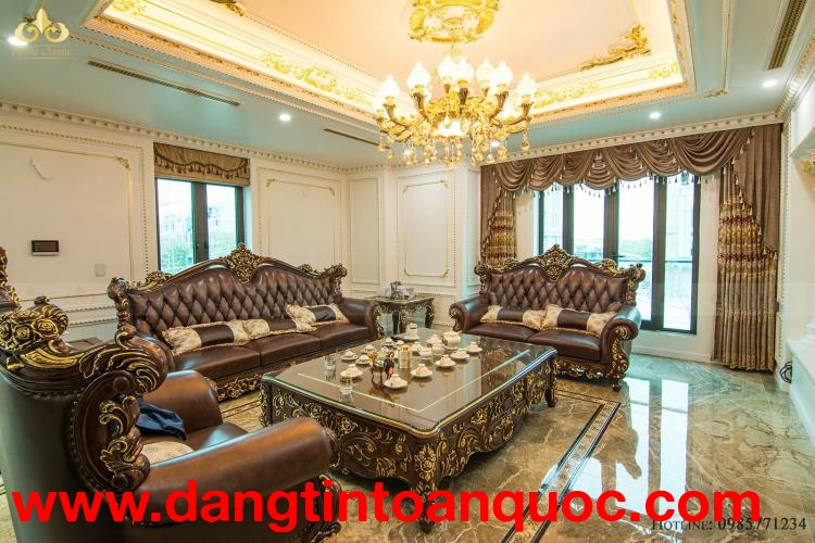 Sản xuất sofa tân cổ điển – công trình Thái Bình